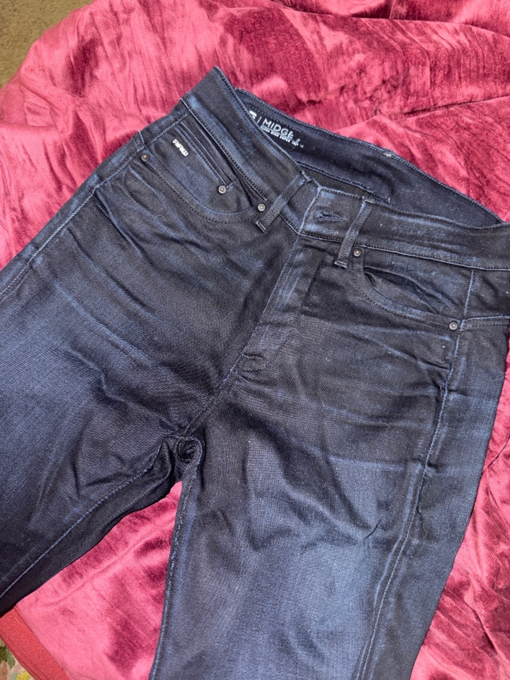 G star high waisted dark wash